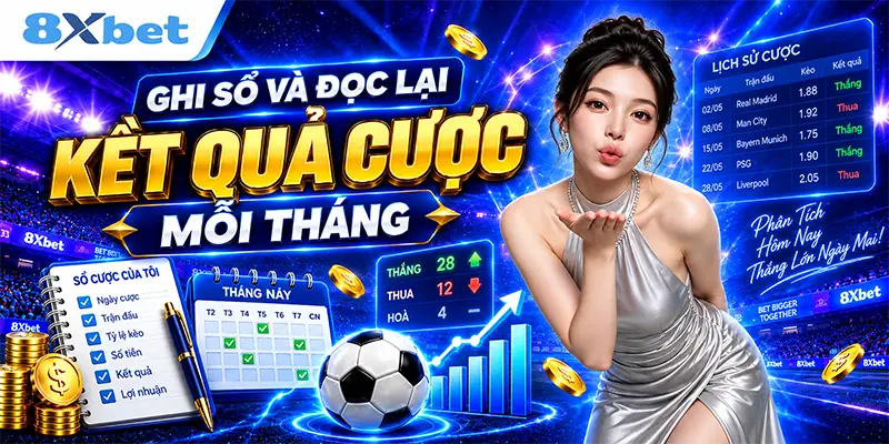 Ghi sổ và đọc lại kết quả cược mỗi tháng
